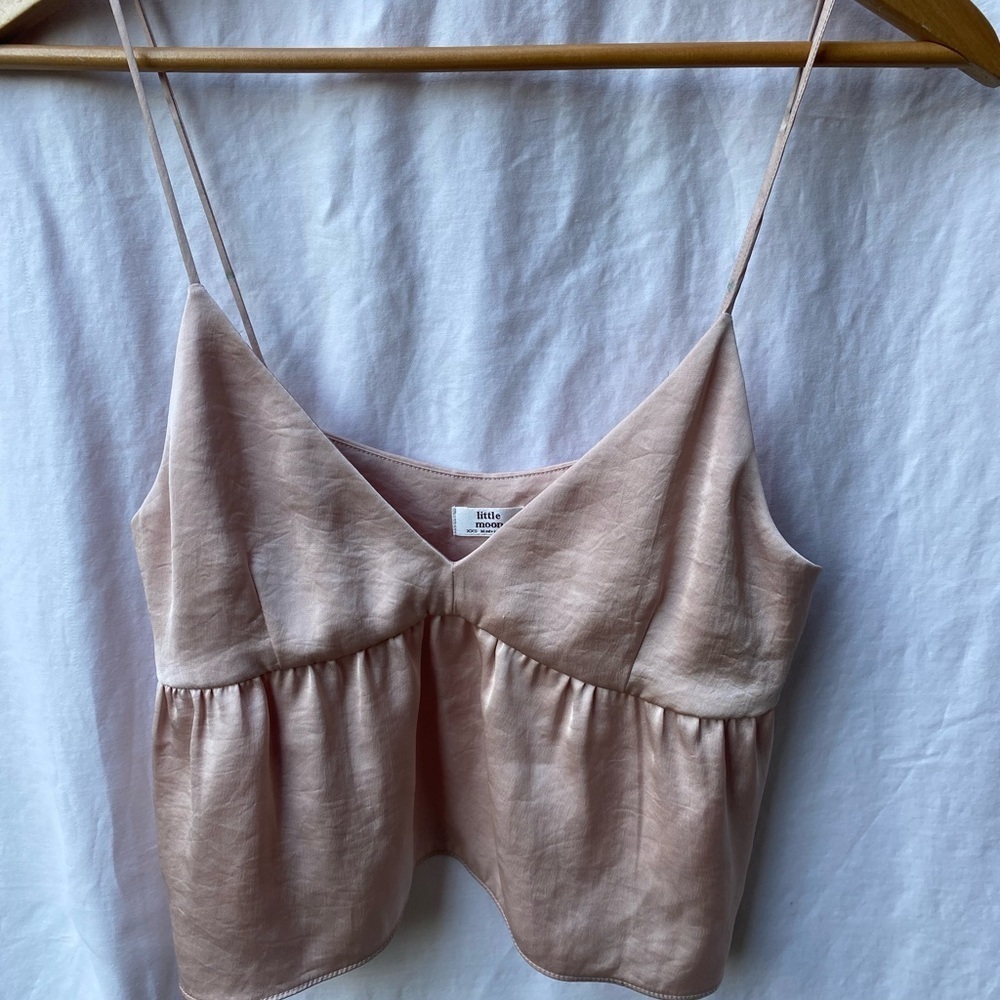 Little Moon Strappy Top Baby Doll Dusty Rose Pink Blush XXS